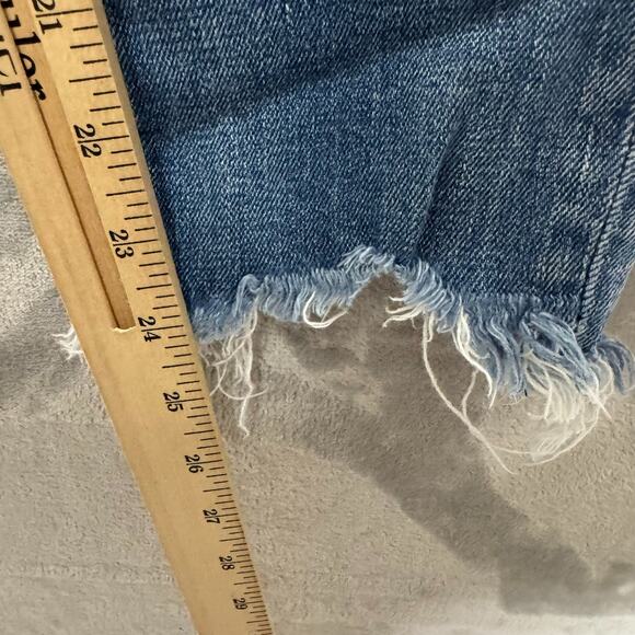 Moussy Vintage MV Jeans Howa Distressed Cropped Medium Blue 28 Japan - Picture 8 of 8